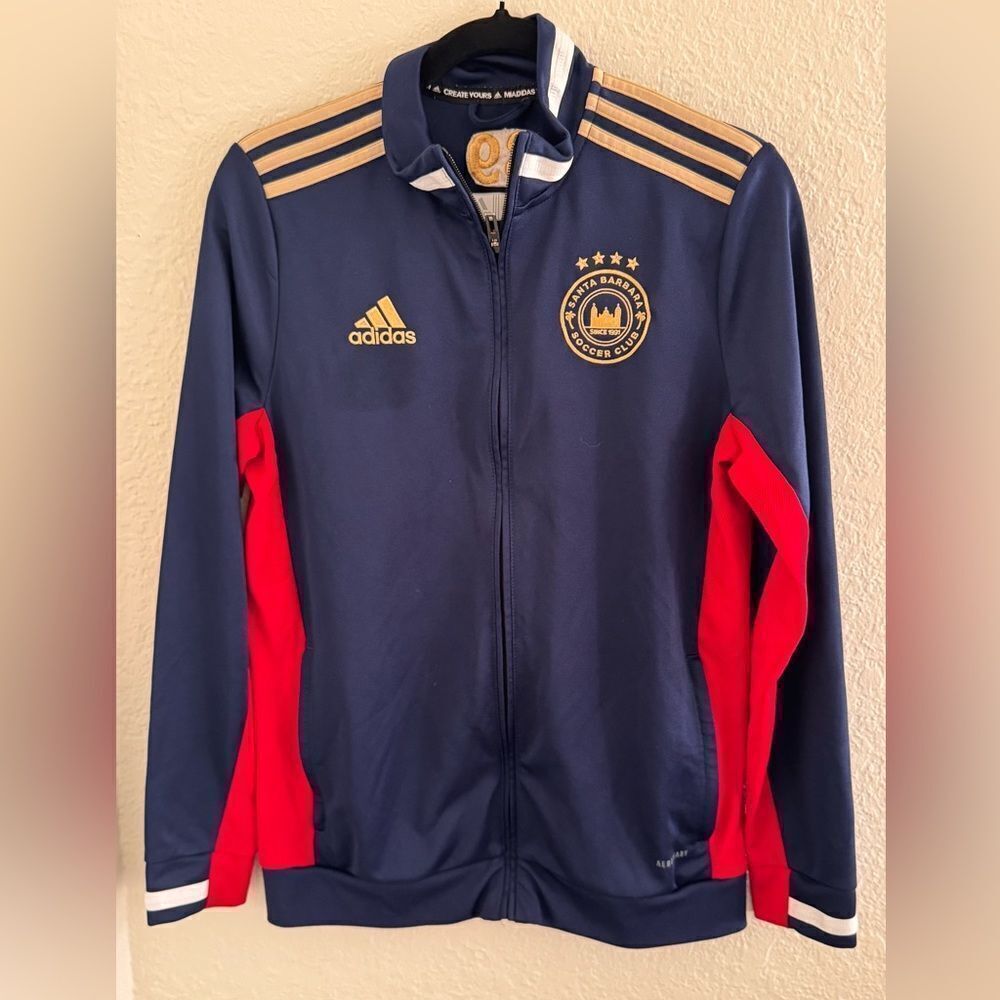 Adidas Navy and Red Track Jacket